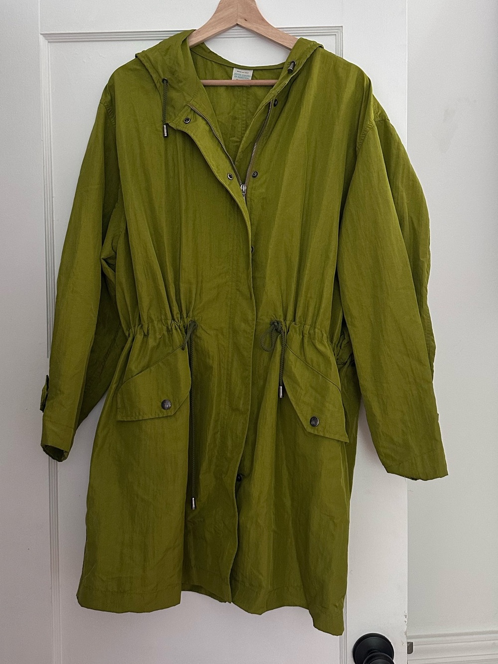United Colors of Benetton Vintage Olive Green Anorak Parka — Made in Italy 🇮🇹